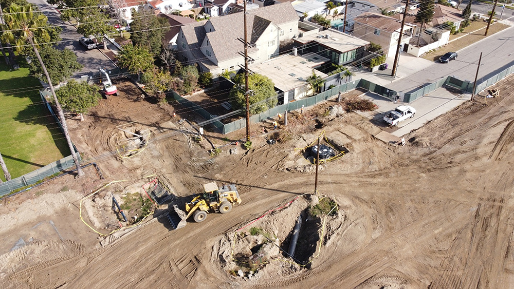 Colorado Street: Starting storm drain installation on Orlena and end of Colorado Street